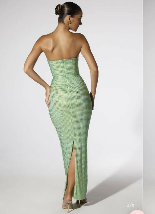 Embellished Strapless Gown