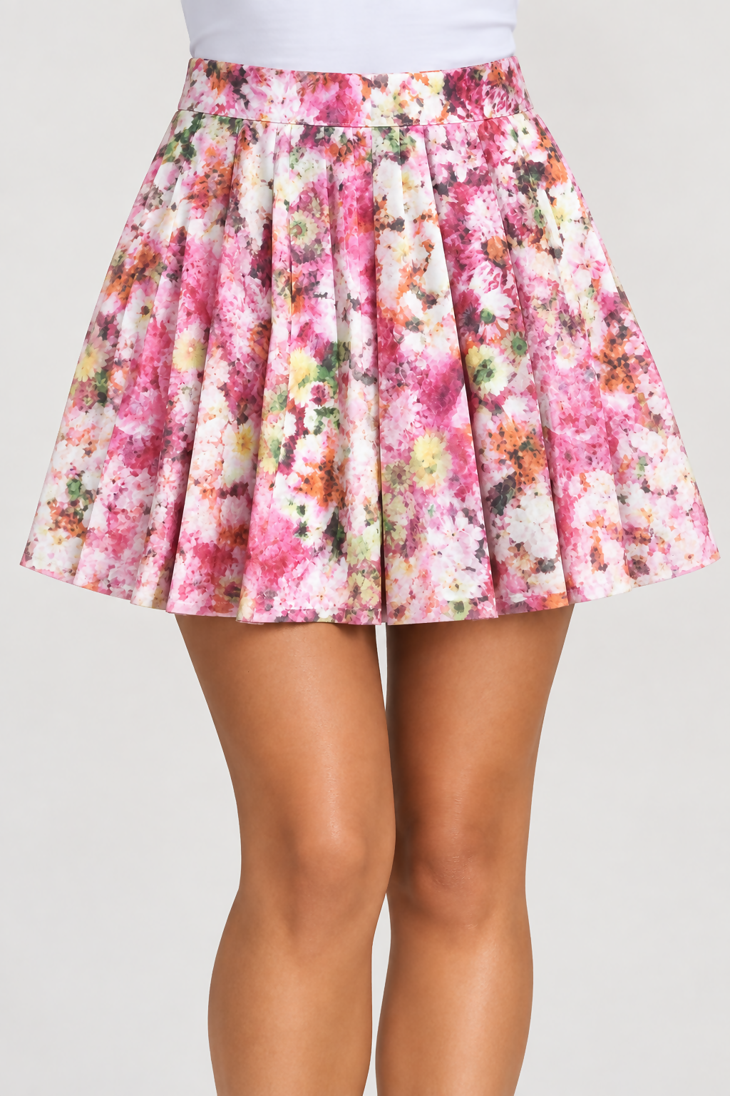 Floral A Line Mini Skirt