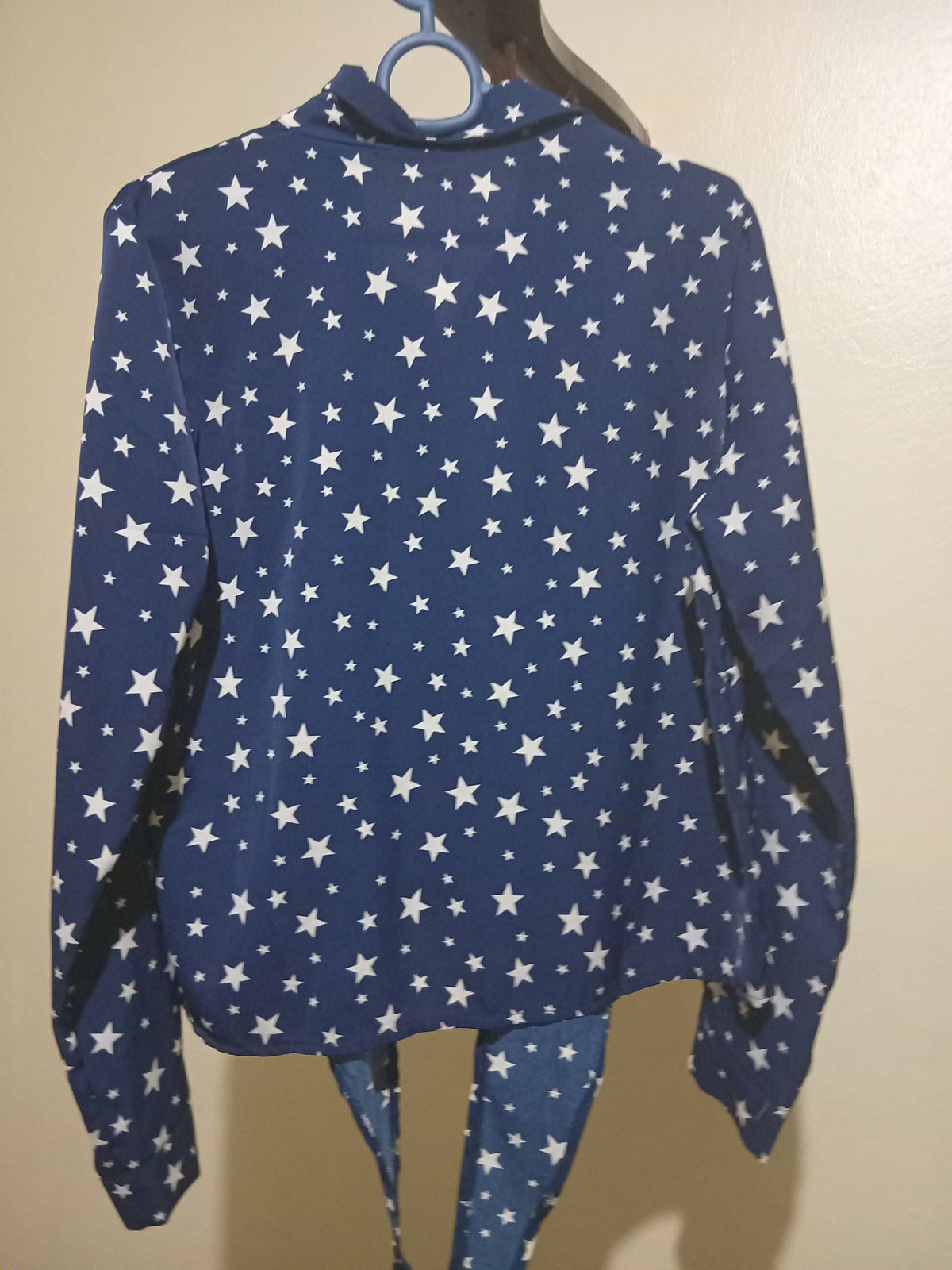 Blue Long Sleeve Star Pattern