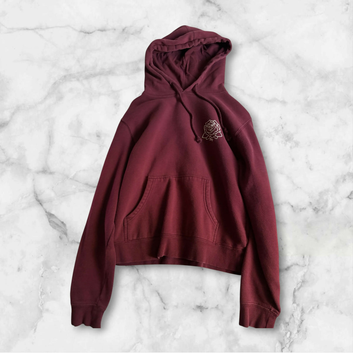 OBEY Burgundy Rose Graphic Hoodie