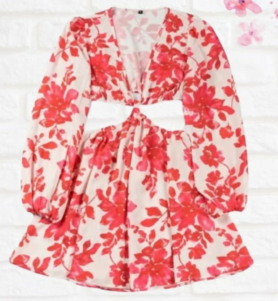 Floral Cut Out Dress