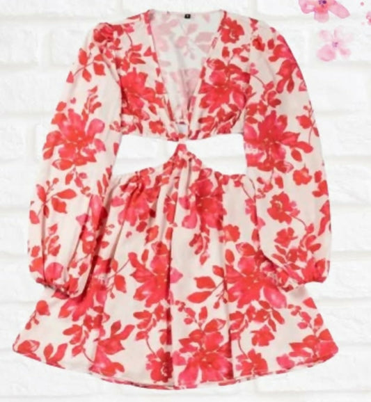 Floral Cut Out Dress