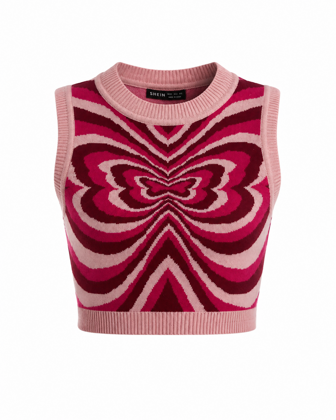 Butterfly Cropped Knit Tank Top