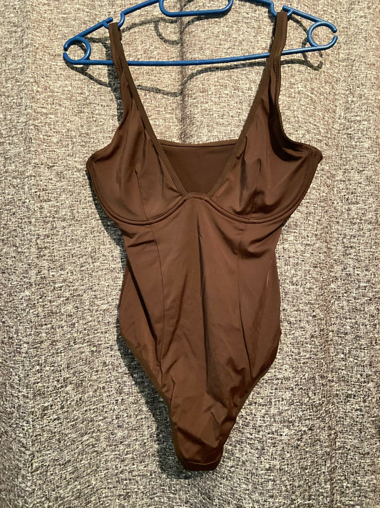 Brown Bustier Bodysuit