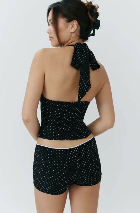 Polka Dot Halter Corset