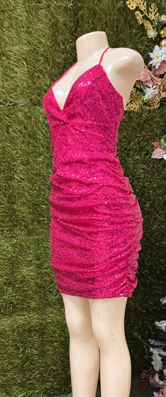 Hot Pink Shimmer Birthday Dress