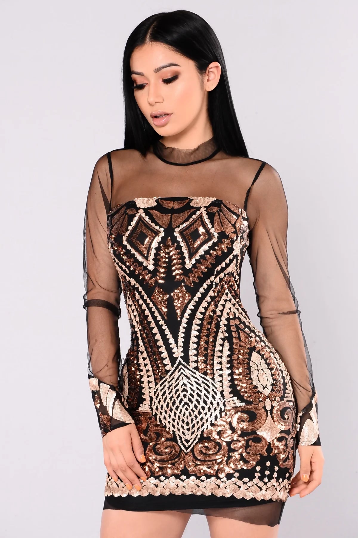 (NEW) Marquee Sequin Dress