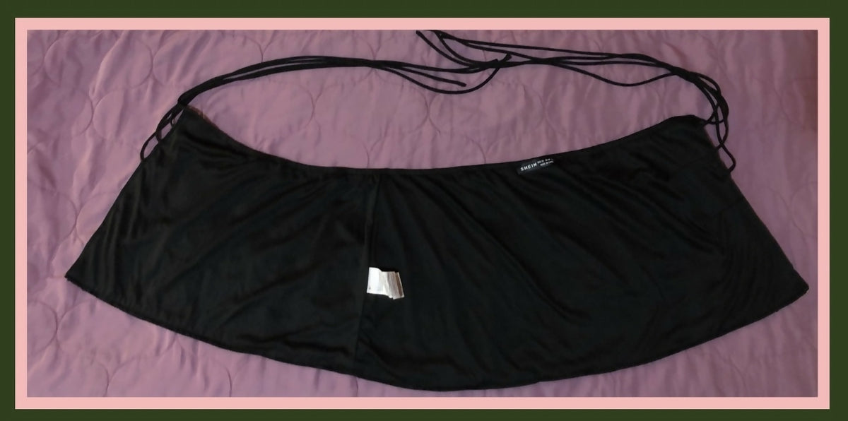 Sequin side tie mini skirt