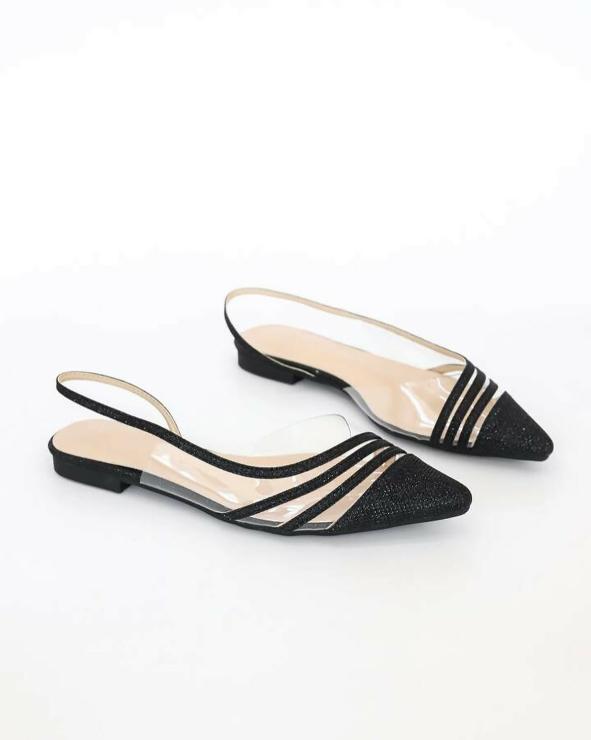 (NEW) Glitter Slingback Flats