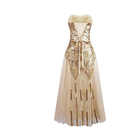 Sweetheart Strapless Sequin Gatsby Banquet Dress