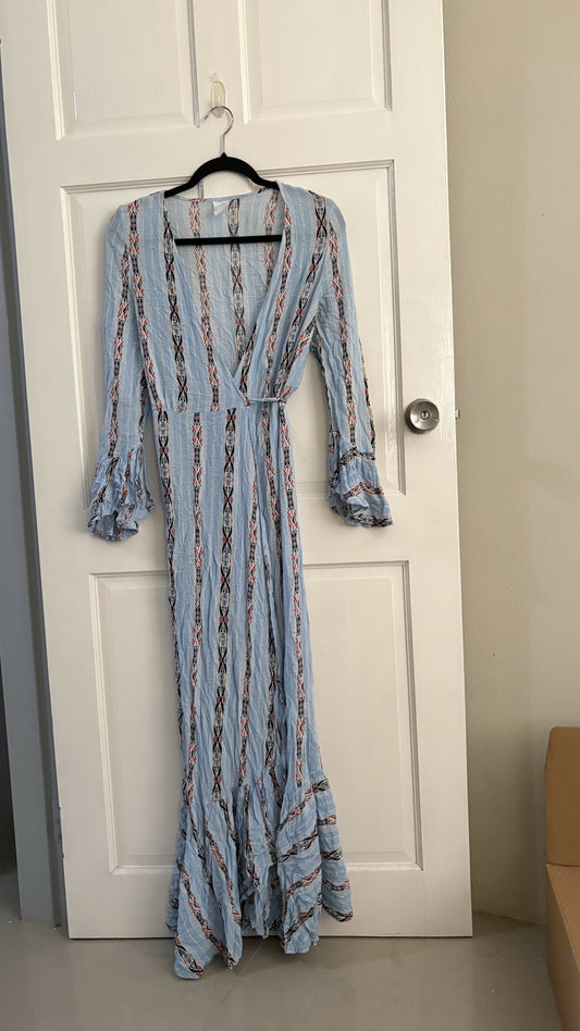 BOHO Print Wrap Dress
