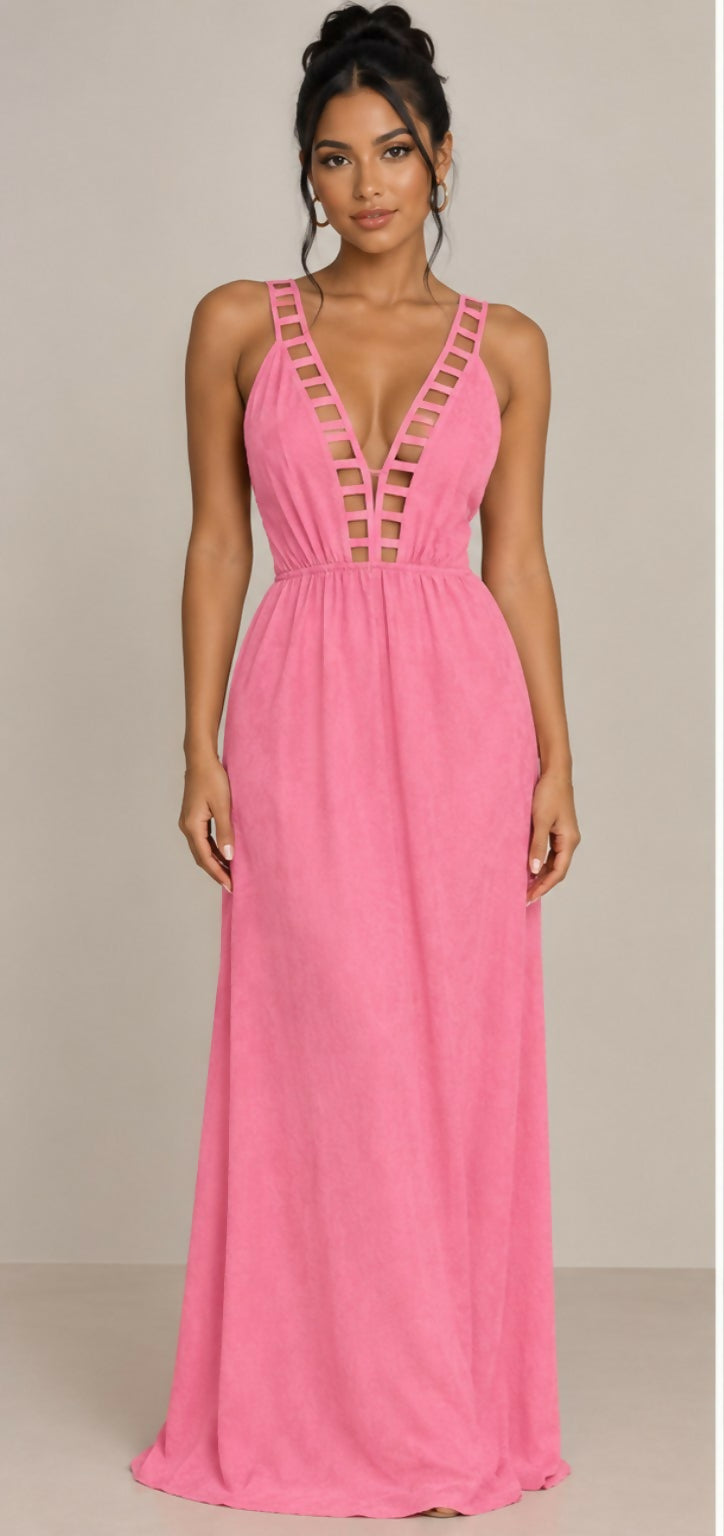 Pink Elegance Maxi Dress