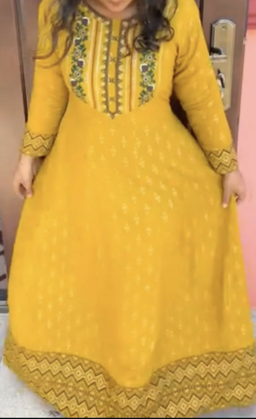 Yellow Shalwar Dress