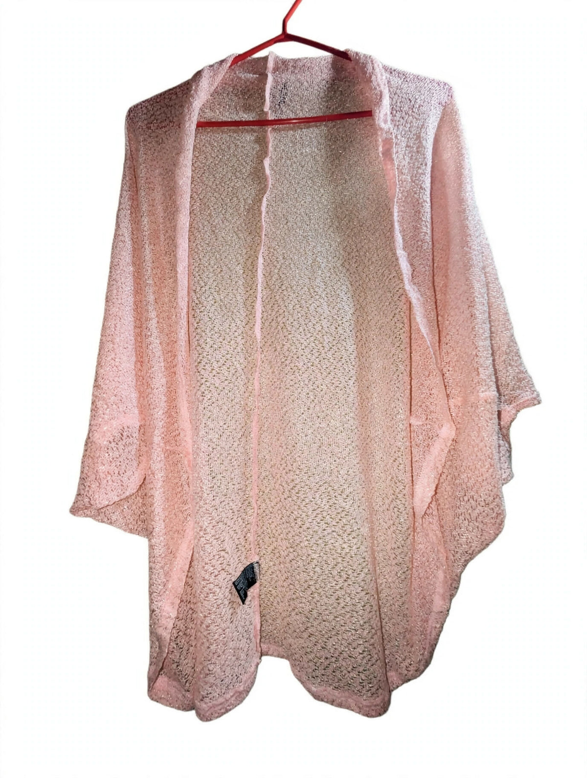 Pink Knitted Open Style Cover up
