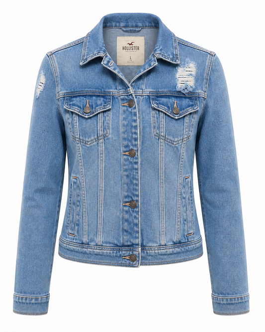 Hollister Ripped Denim Jacket