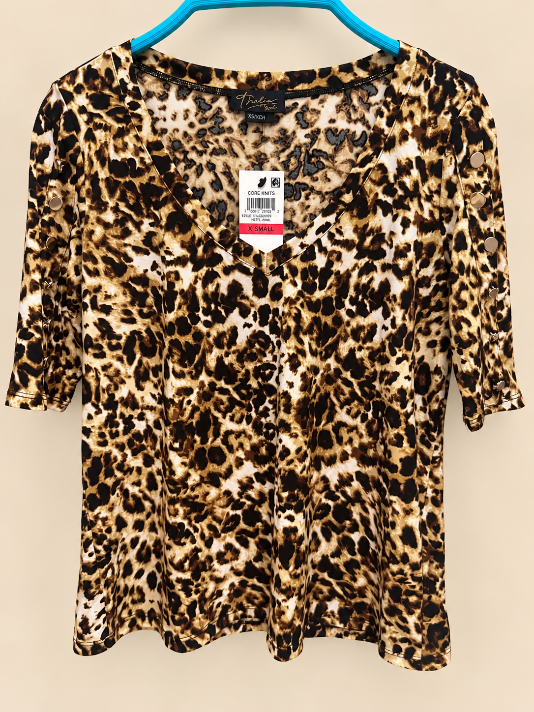 Thalia Sodi Leopard Print Top – XS – NEW WITH TAGS