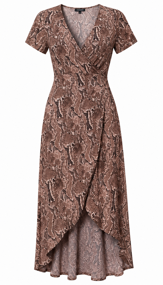 Express Snake Printed Wrap Dress
