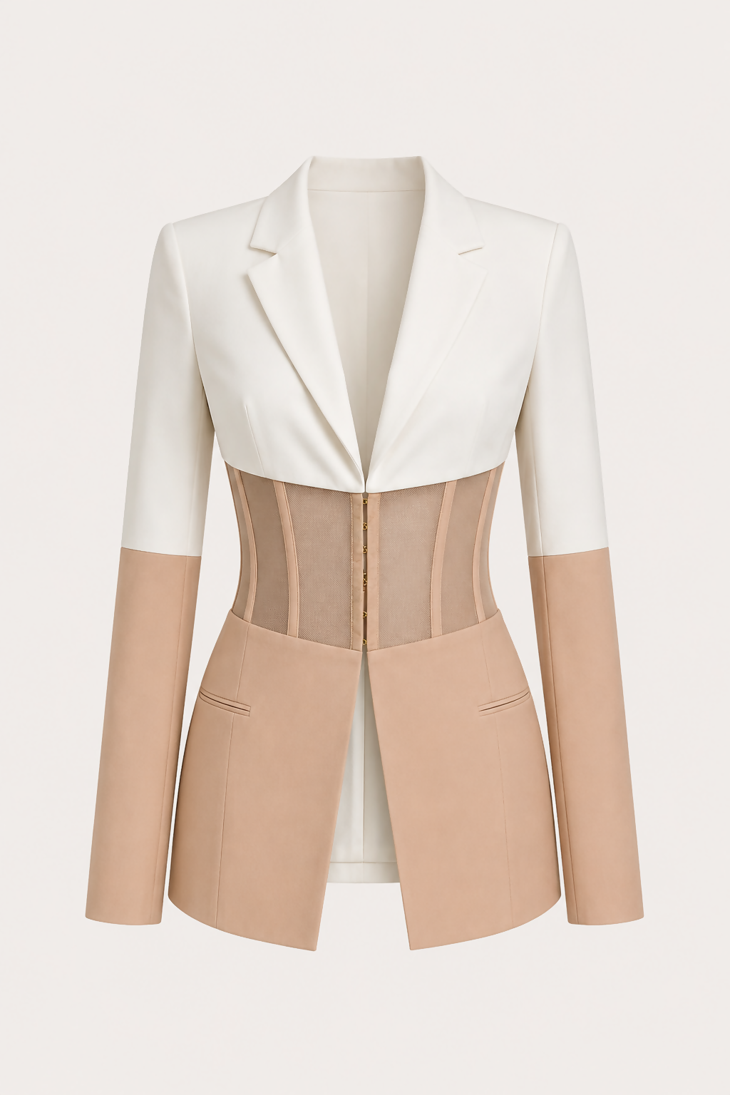 Fashion Nova Mesh Corset Blazer