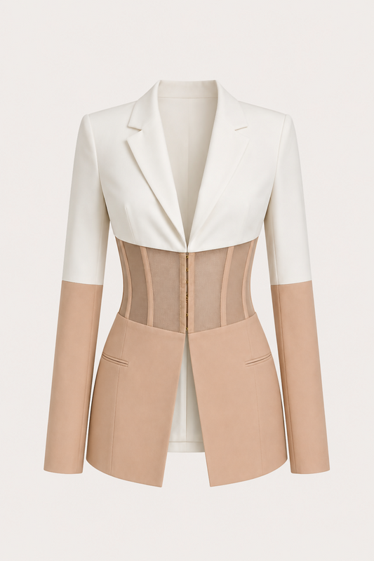 Fashion Nova Mesh Corset Blazer