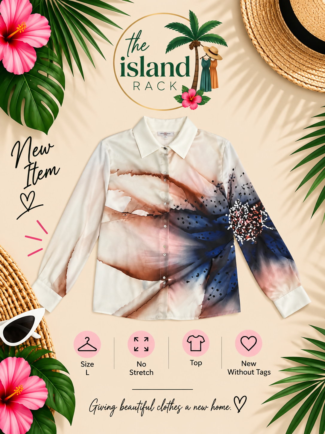 SHEIN Clasi Printed Long Sleeve Casual Blouse