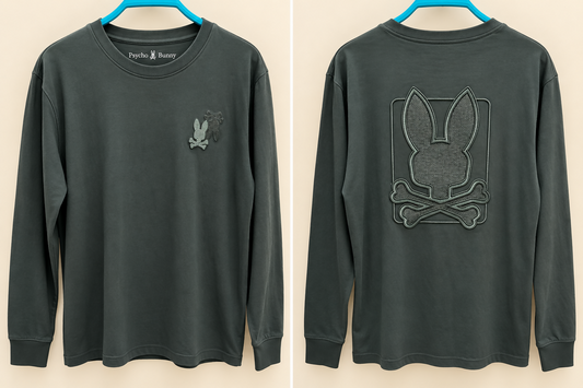 Psycho Bunny Men’s Long-Sleeve Graphic Shirt – Size 4 (Small)