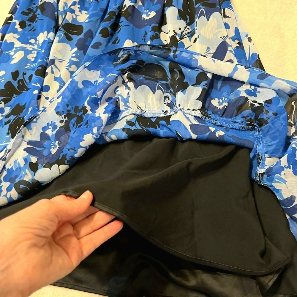 SUGAR LIPS Floral Blue Dress