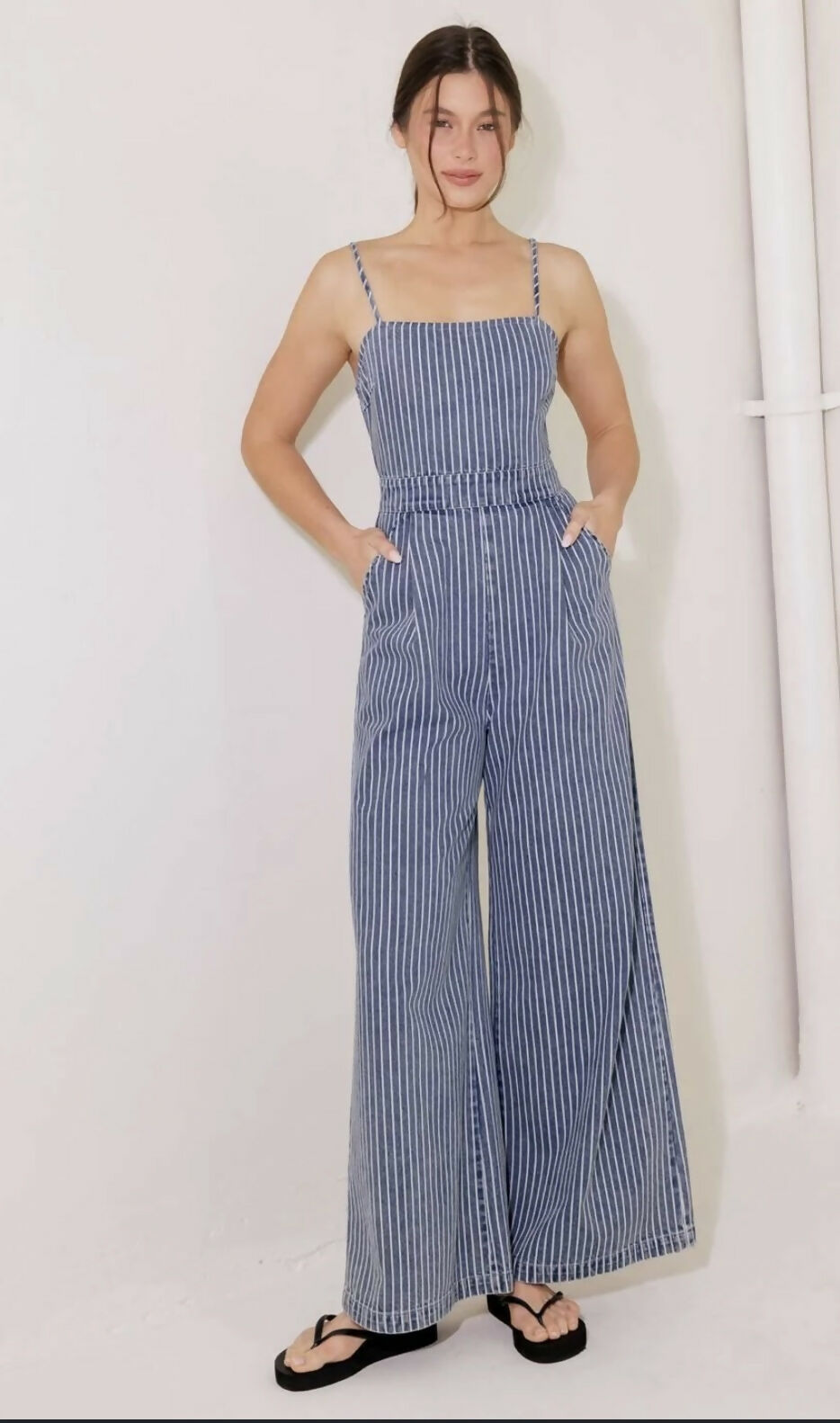 Zulily Begin Again Blue Denim Jumpsuit