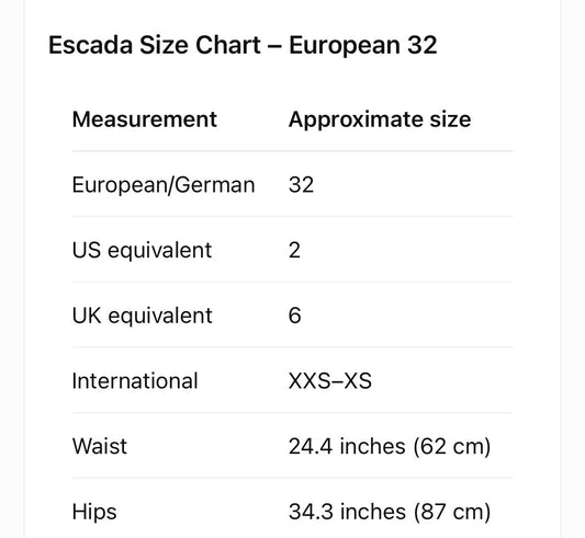 Escada Sport Linda Women’s Designer Jeans – Size EU 32 (Never Worn)