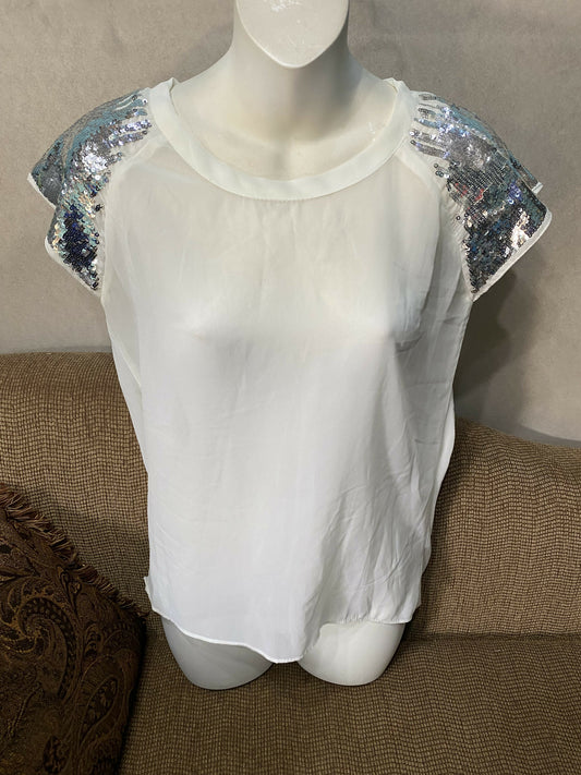White sheer blouse