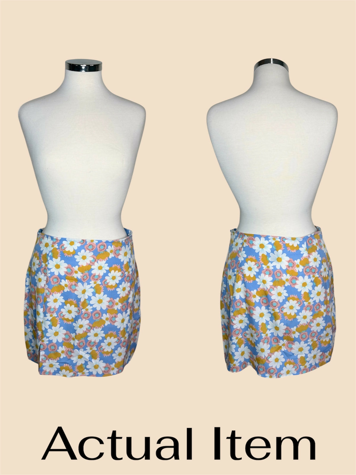 SHEIN Unity Floral Split Hem Mini Skirt