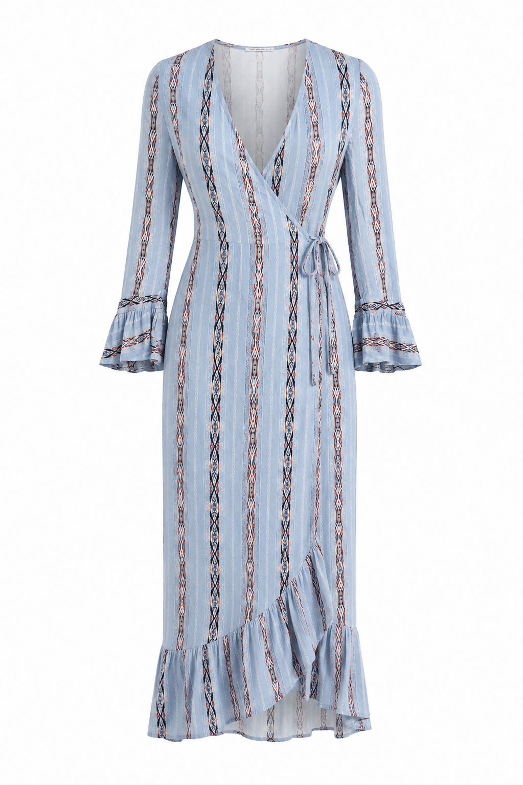BOHO Print Wrap Dress