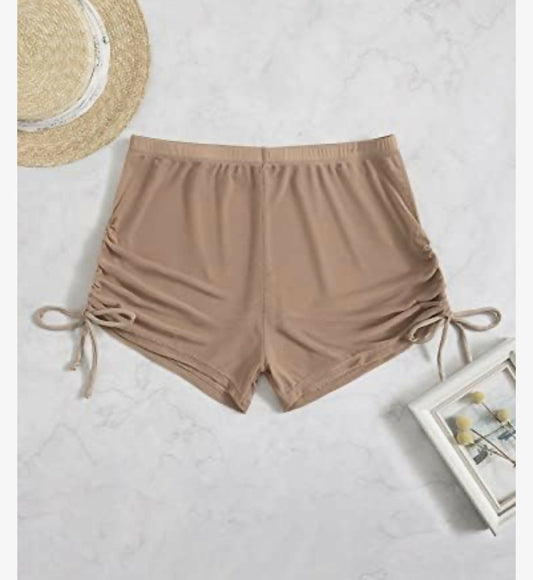 SHEIN Mesh Sheer Beach Summer CoverUp Shorts Bikini Bottoms