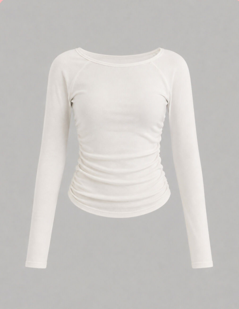 H&M ruched fitted long sleeve top
