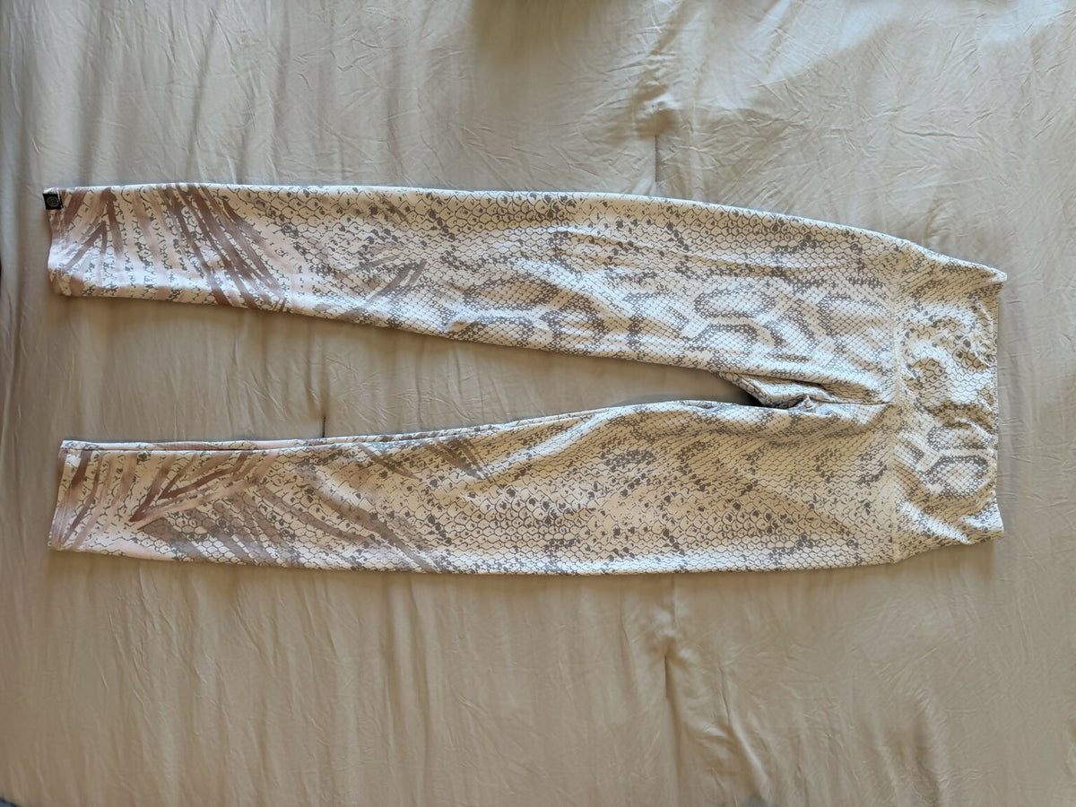Onzie White Python Print High Waisted Leggings