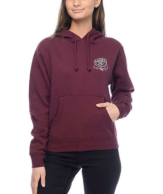 OBEY Burgundy Rose Graphic Hoodie