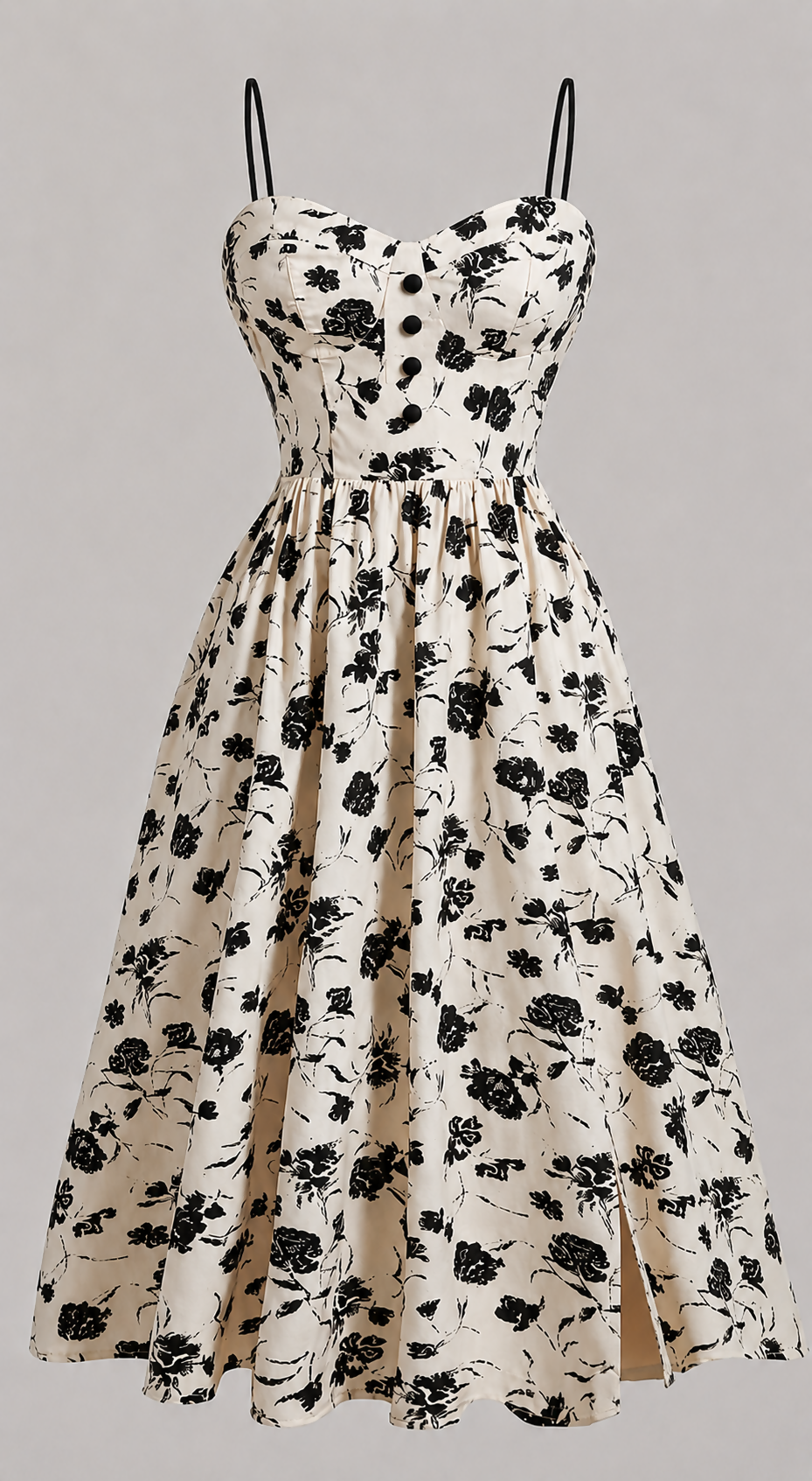Cream and White Dress