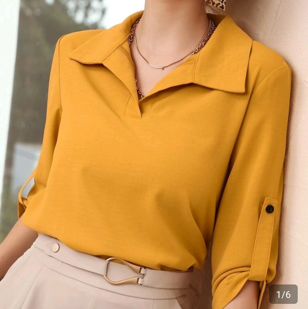 Roll up sleeve solid color