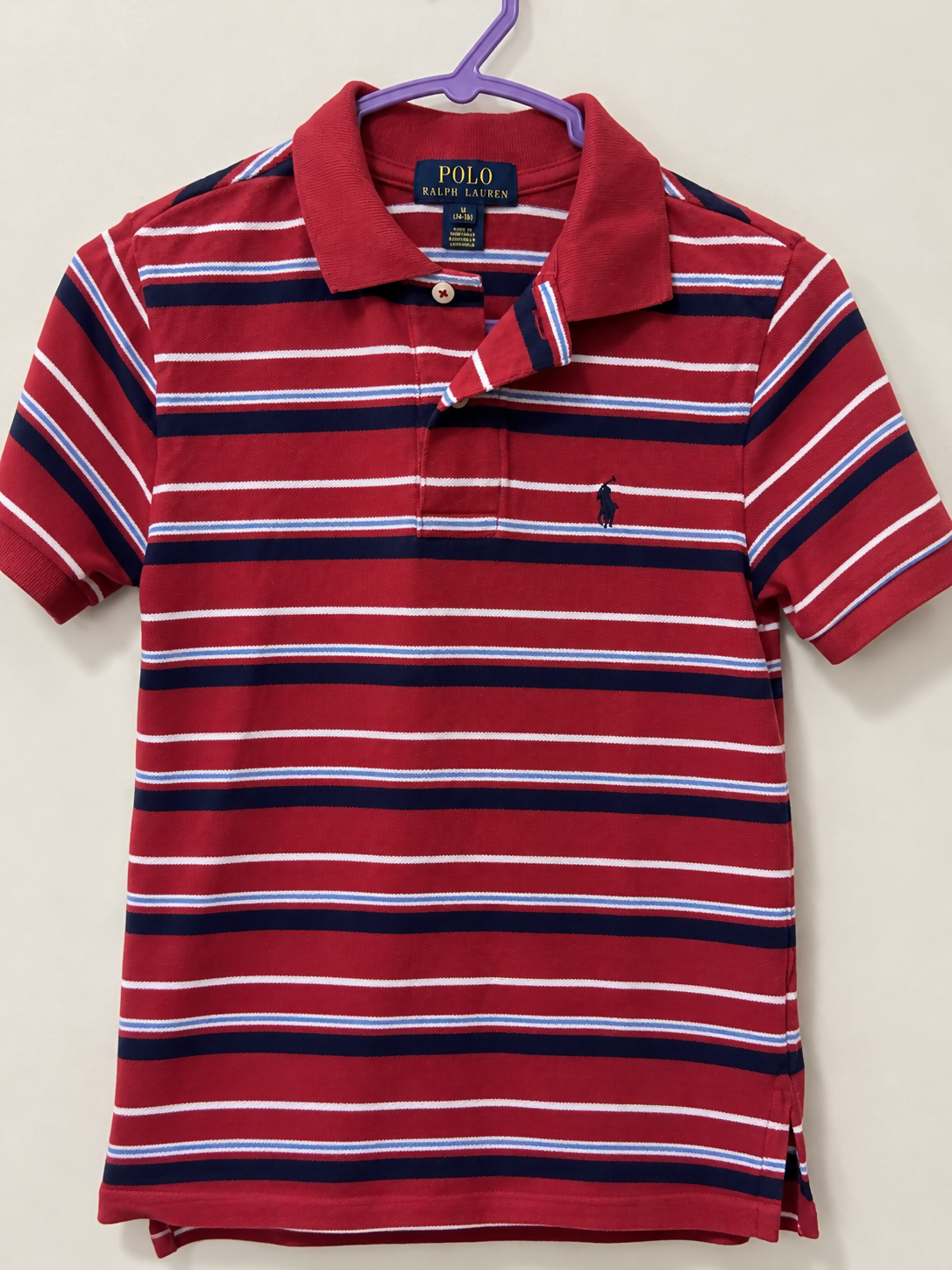Polo Ralph Lauren Boys Striped Polo Shirt – Size M (10–12)
