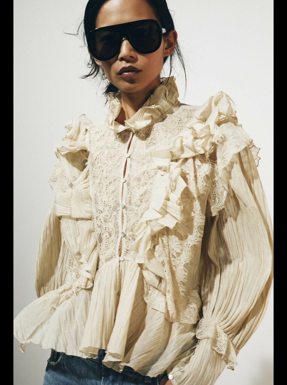ZW COLLECTION ROMANTIC RUFFLED SHIRT