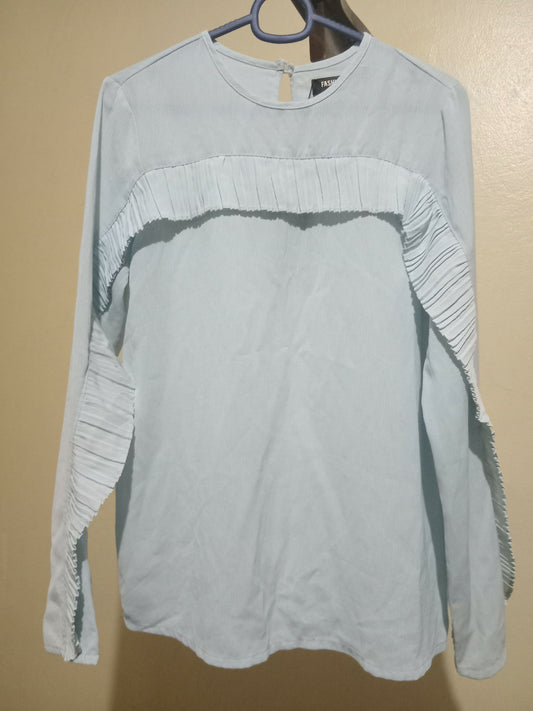Baby Blue Work Top Fashion Union