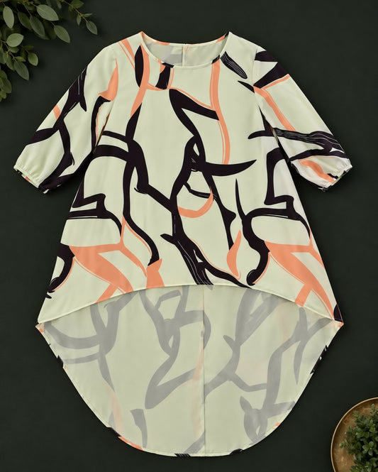 Abstract Flow High-Low Top