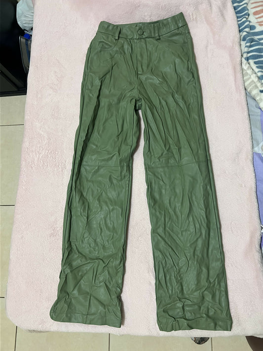 Shein Green Wide-leg Pants