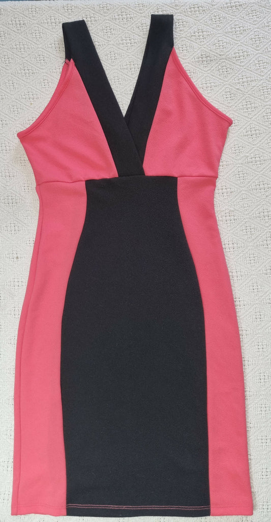 Bodycon Black and Pink Dress