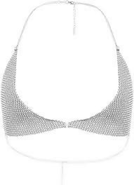 Urban Outfitters Silver Halter Bikini Top
