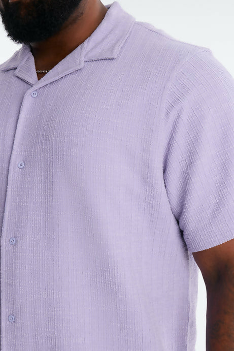 Fashioon Nova Dean Textured Short Sleeve Button Up Shirt