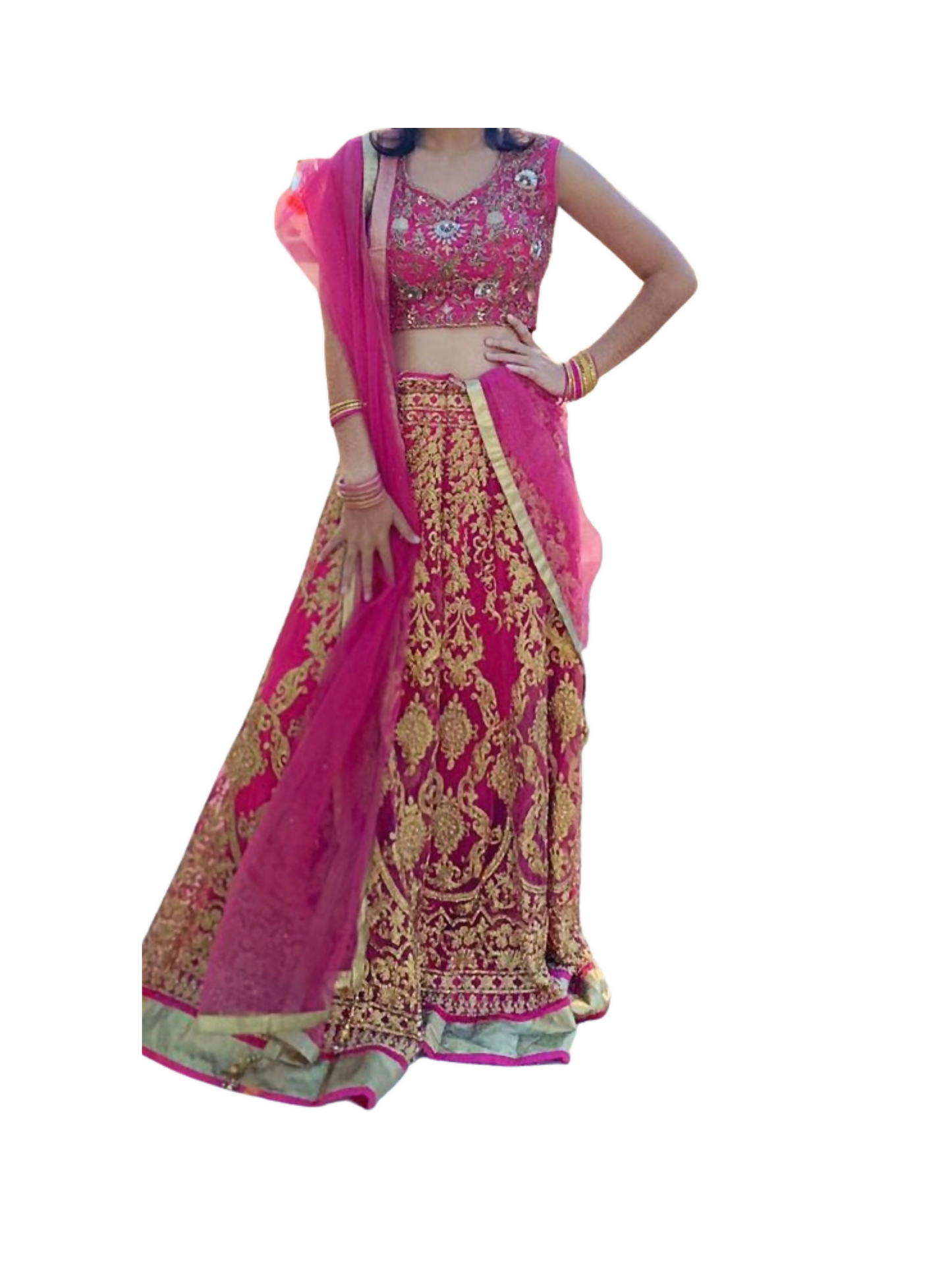 Pink Lehenga (3 piece)