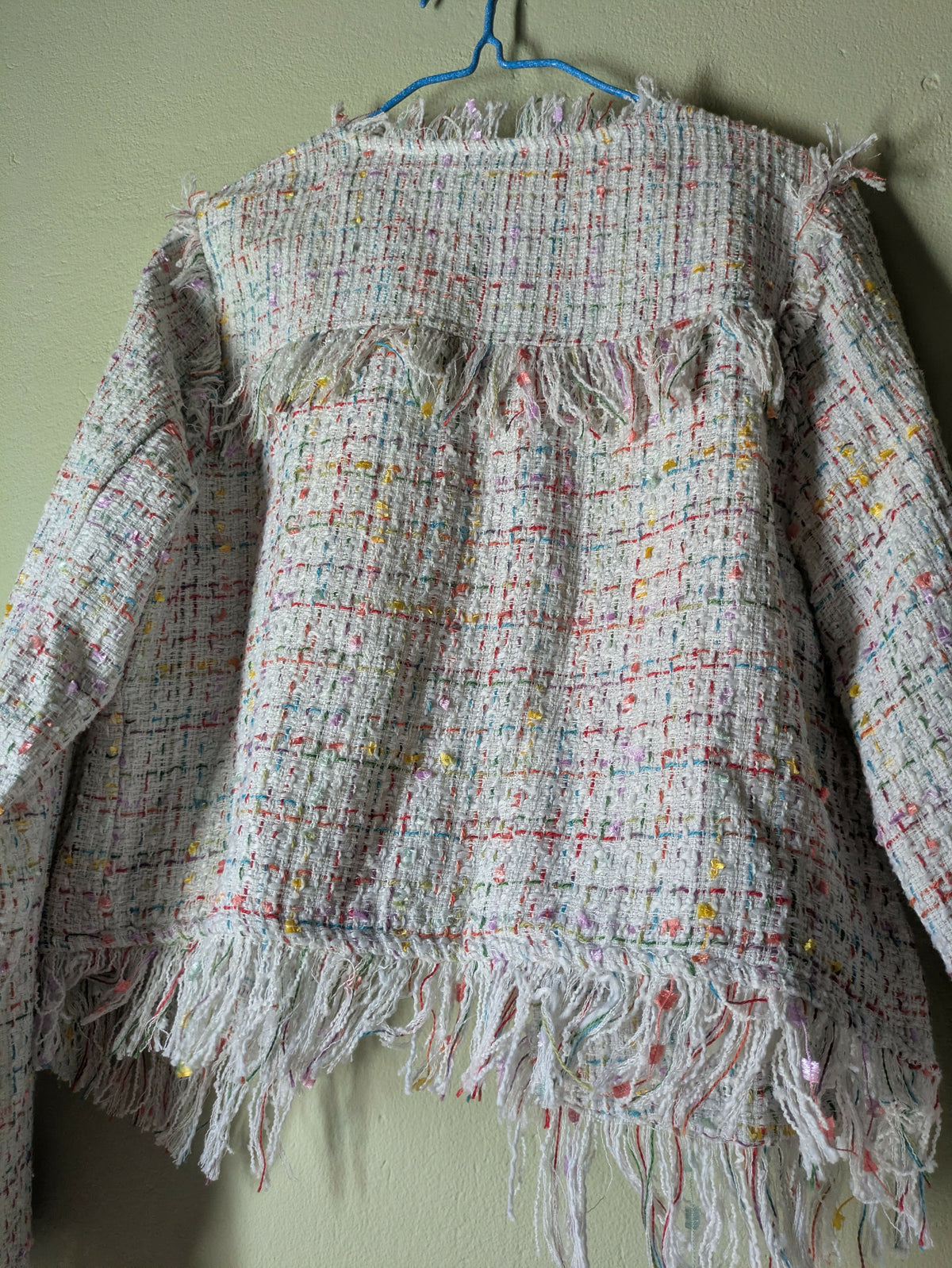 Tweed White Multicolour Blazer