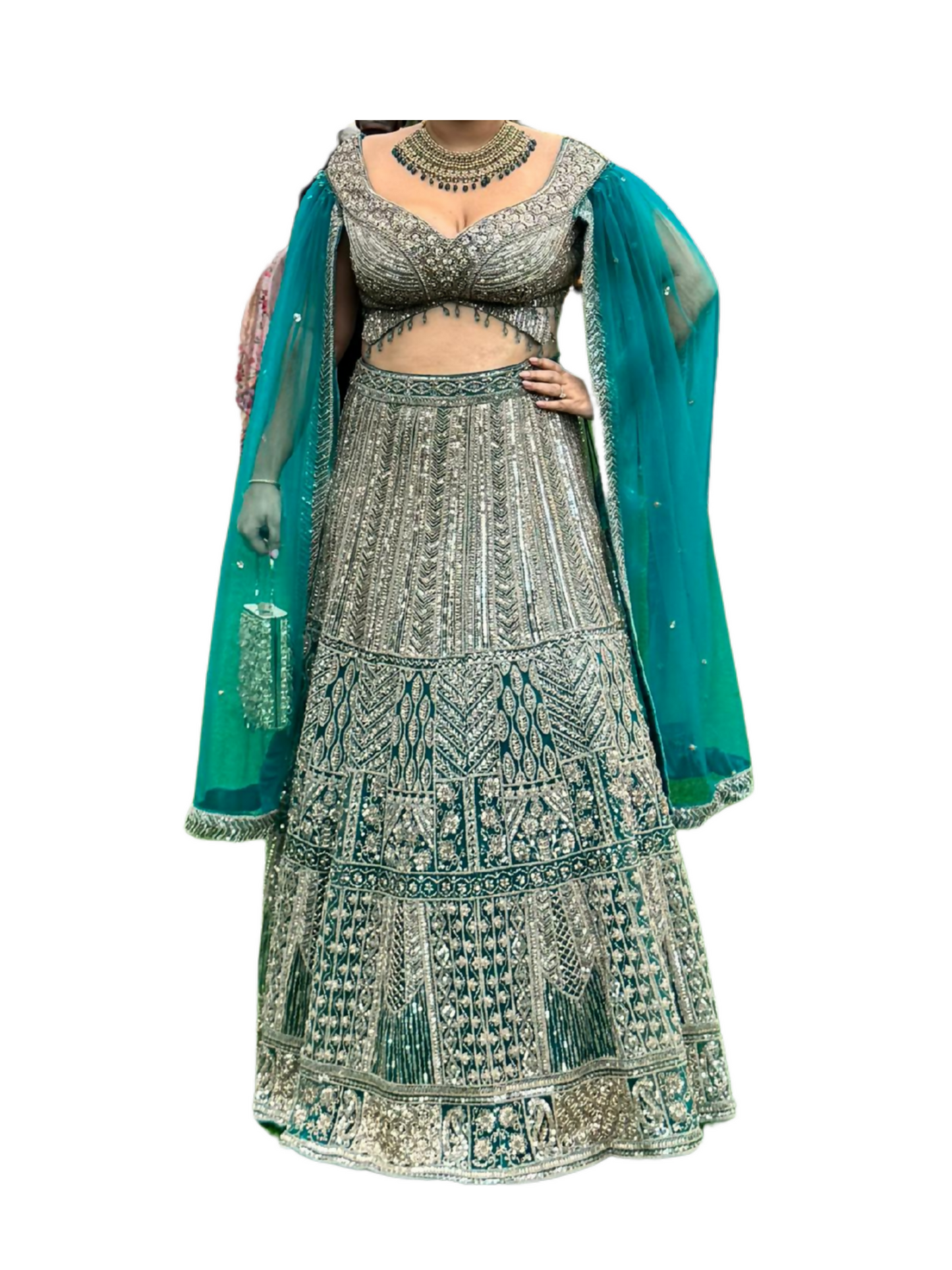 Teal Lehenga