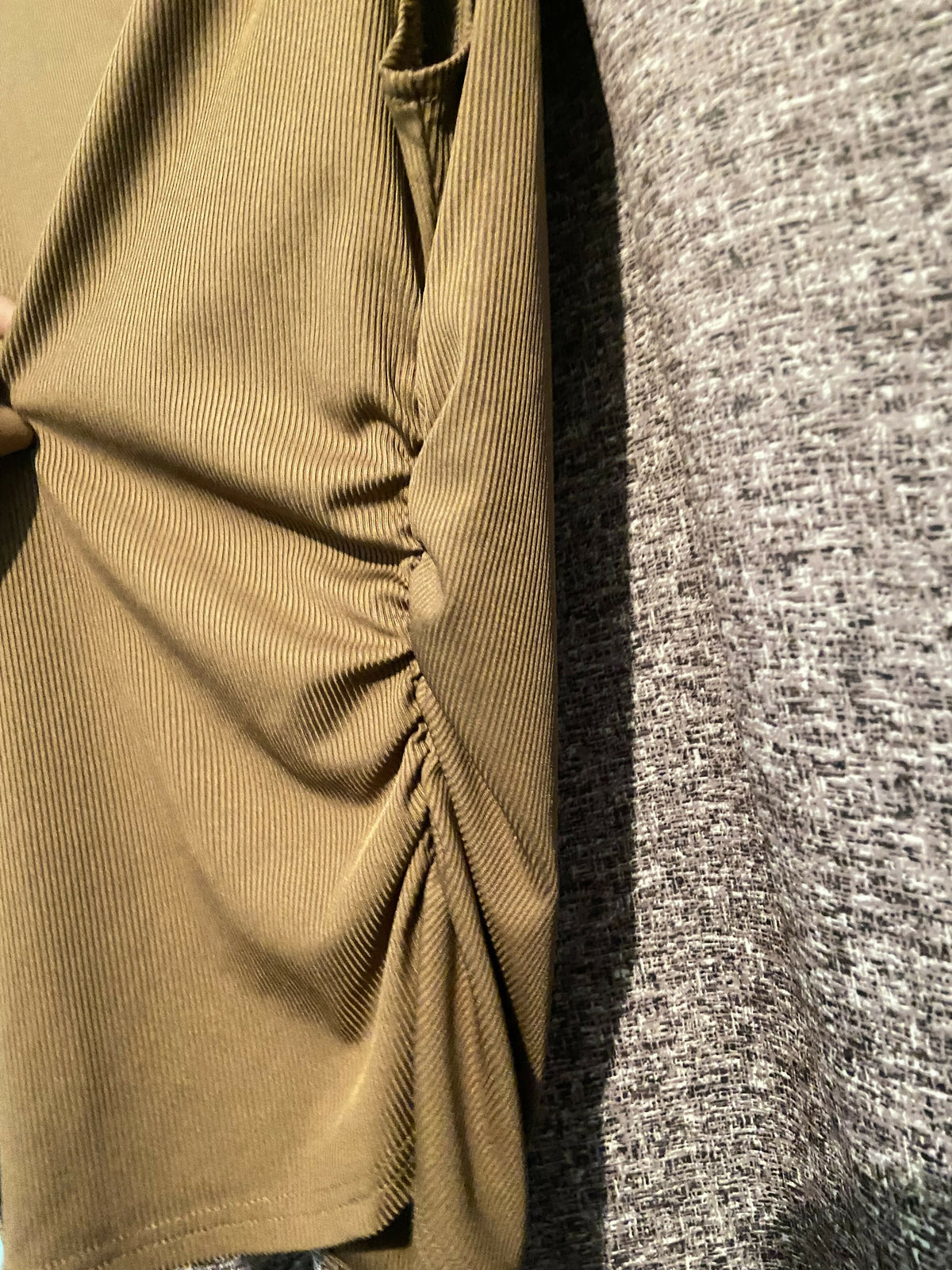 Beige High Neck Blouse