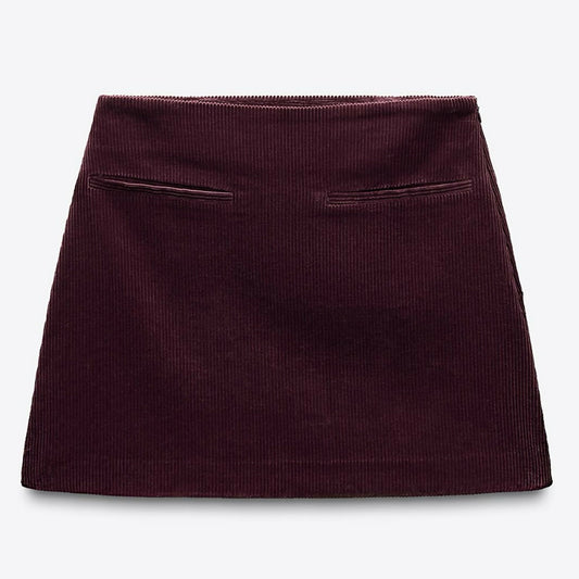 Zara Corduroy Mini Skirt